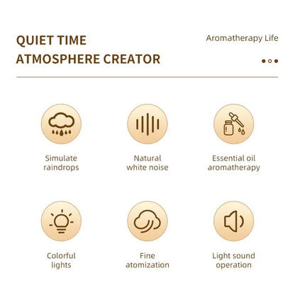 Aroma Humidifier  Essential Oil Diffuser - Ultrasonic Air Diffuser with Colorful Lights  White Noise - ZOOMNSTORE