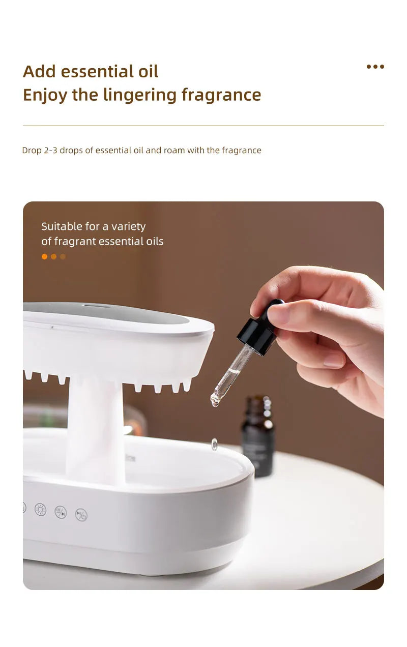 Aroma Humidifier  Essential Oil Diffuser - Ultrasonic Air Diffuser with Colorful Lights  White Noise - ZOOMNSTORE