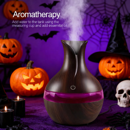 Aromatherapy Air Humidifier - 200ml USB Rechargeable Cool Mist Diffuser with LED Lights - ZOOMNSTORE