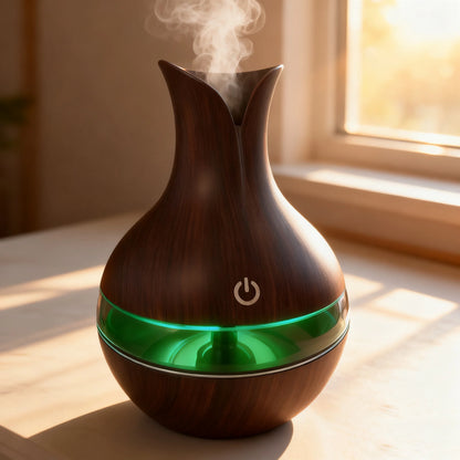 Aromatherapy Air Humidifier - 200ml USB Rechargeable Cool Mist Diffuser with LED Lights - ZOOMNSTORE