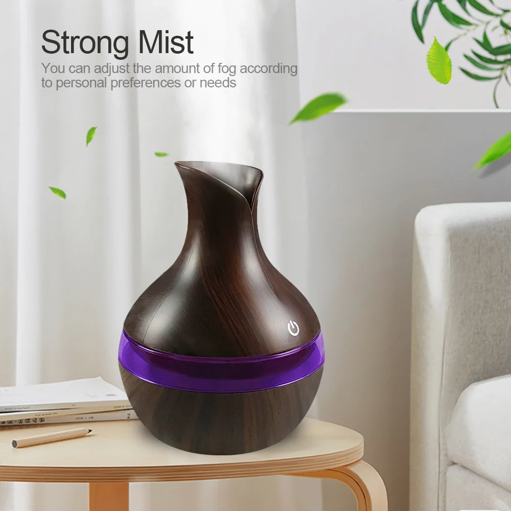 Aromatherapy Air Humidifier - 200ml USB Rechargeable Cool Mist Diffuser with LED Lights - ZOOMNSTORE