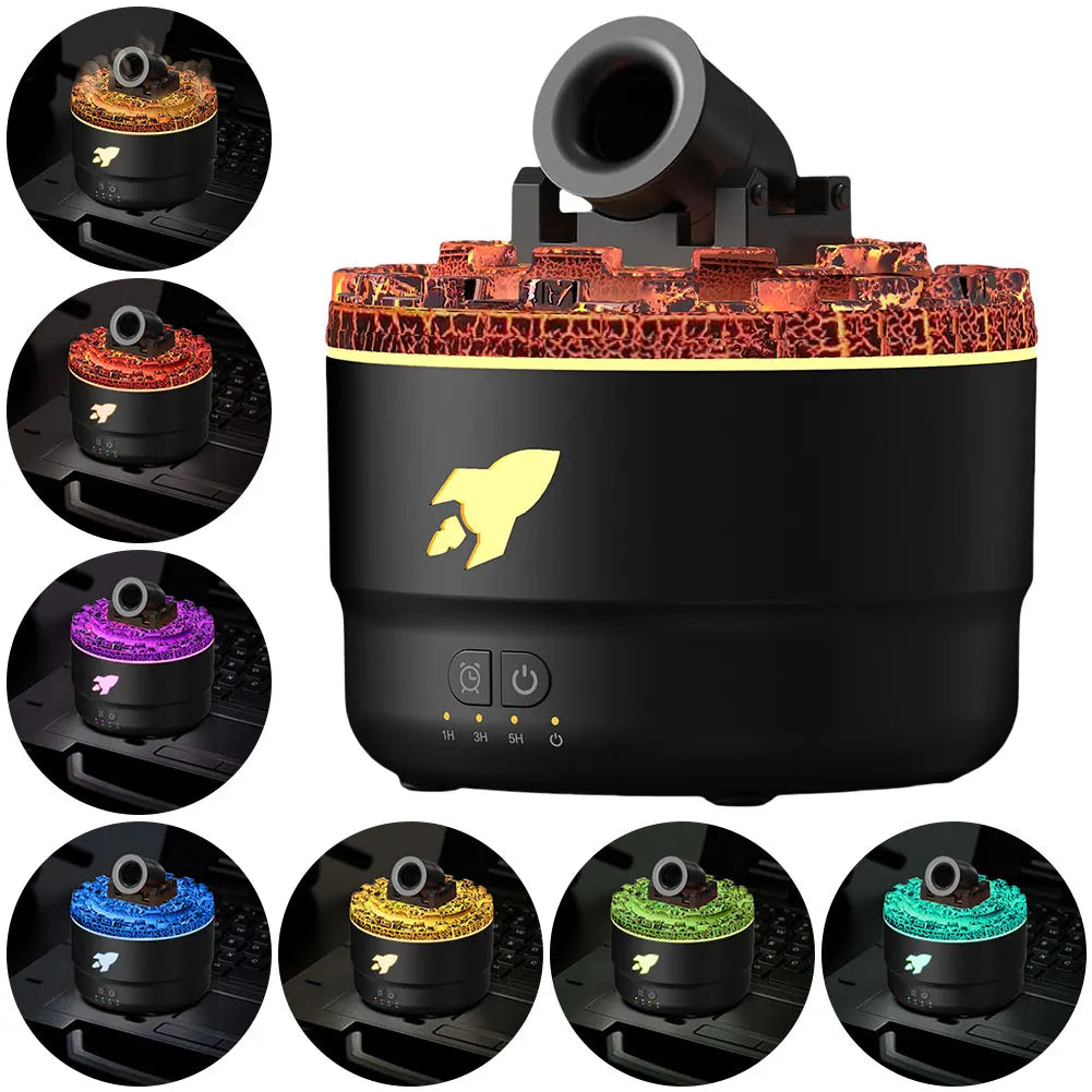 Aromatherapy Humidifier - Portable Turret Shaped Cannon Blast Diffuser With Mist - ZOOMNSTORE
