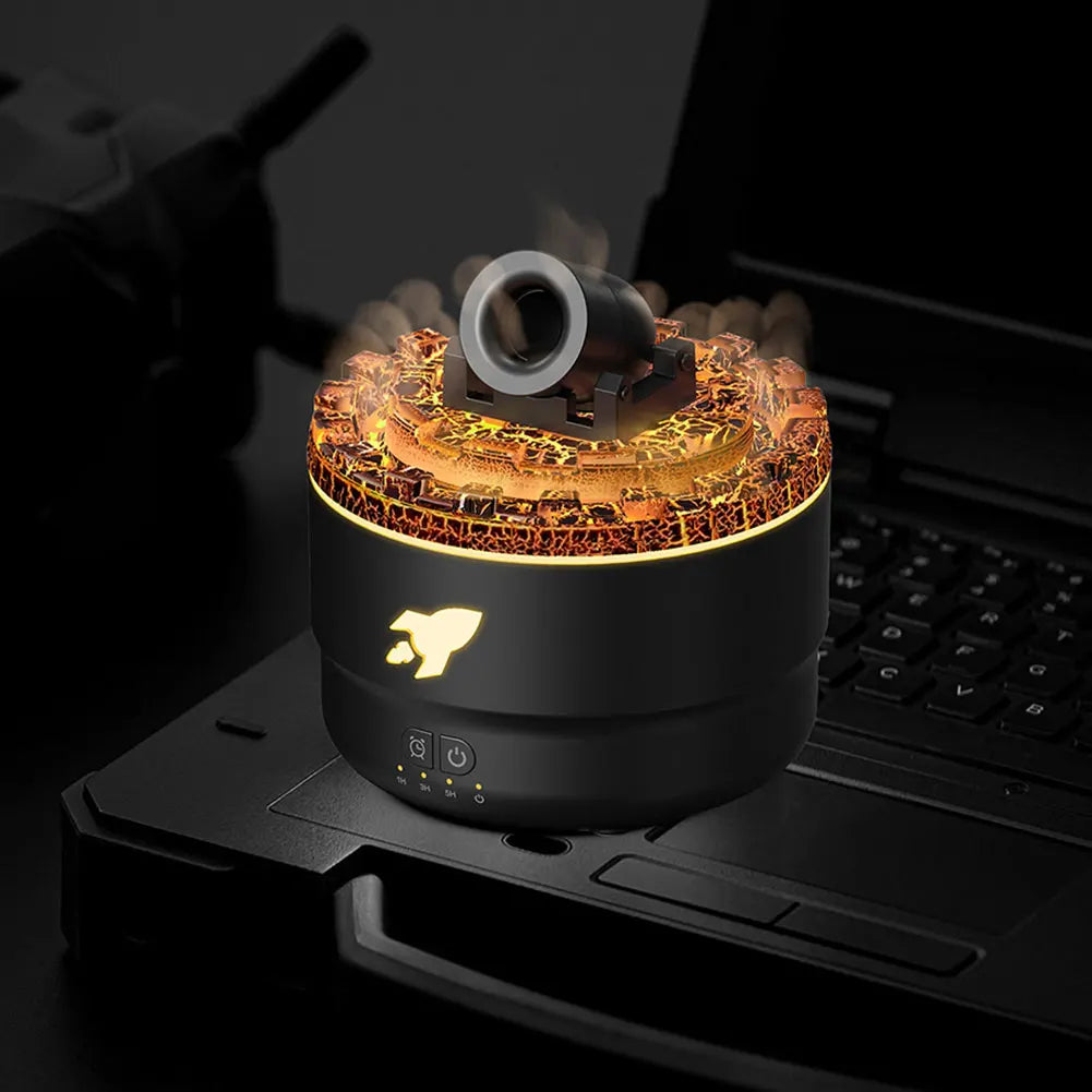 Aromatherapy Humidifier - Portable Turret Shaped Cannon Blast Diffuser With Mist - ZOOMNSTORE