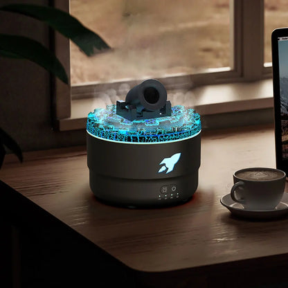 Aromatherapy Humidifier - Portable Turret Shaped Cannon Blast Diffuser With Mist - ZOOMNSTORE