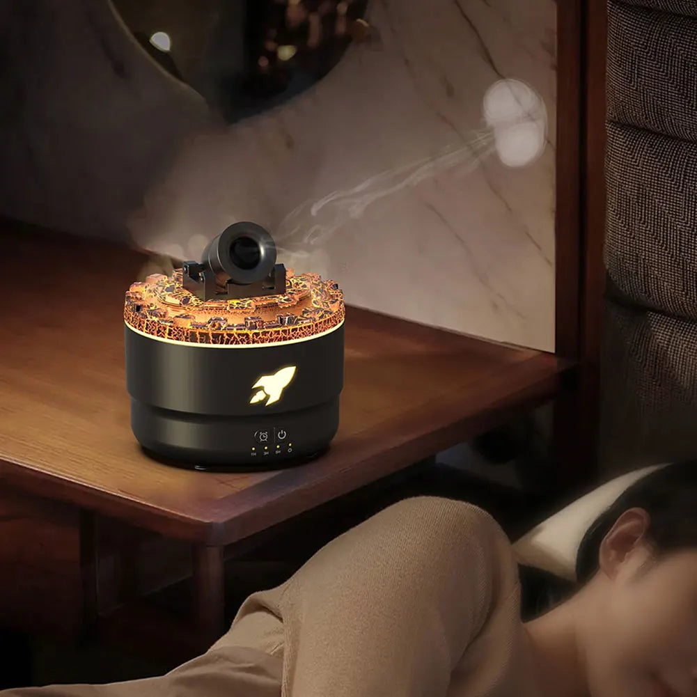 Aromatherapy Humidifier - Portable Turret Shaped Cannon Blast Diffuser With Mist - ZOOMNSTORE