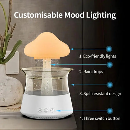 Aromatherapy Humidifier - Relax Cloud Rain Diffuser with Colorful Ultrasonic Lamp - ZOOMNSTORE