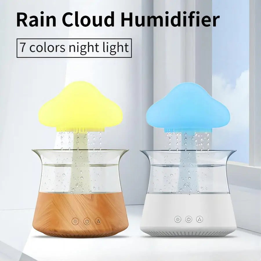 Aromatherapy Humidifier - Relax Cloud Rain Diffuser with Colorful Ultrasonic Lamp - ZOOMNSTORE