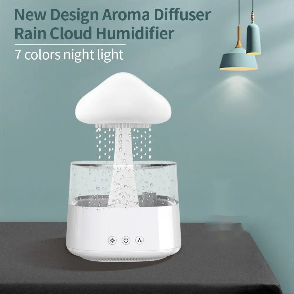Aromatherapy Humidifier - Relax Cloud Rain Diffuser with Colorful Ultrasonic Lamp - ZOOMNSTORE