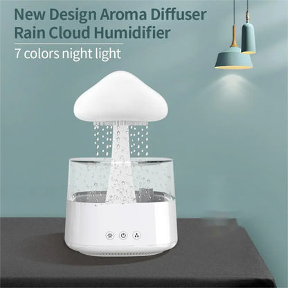 Aromatherapy Humidifier - Relax Cloud Rain Diffuser with Colorful Ultrasonic Lamp - ZOOMNSTORE
