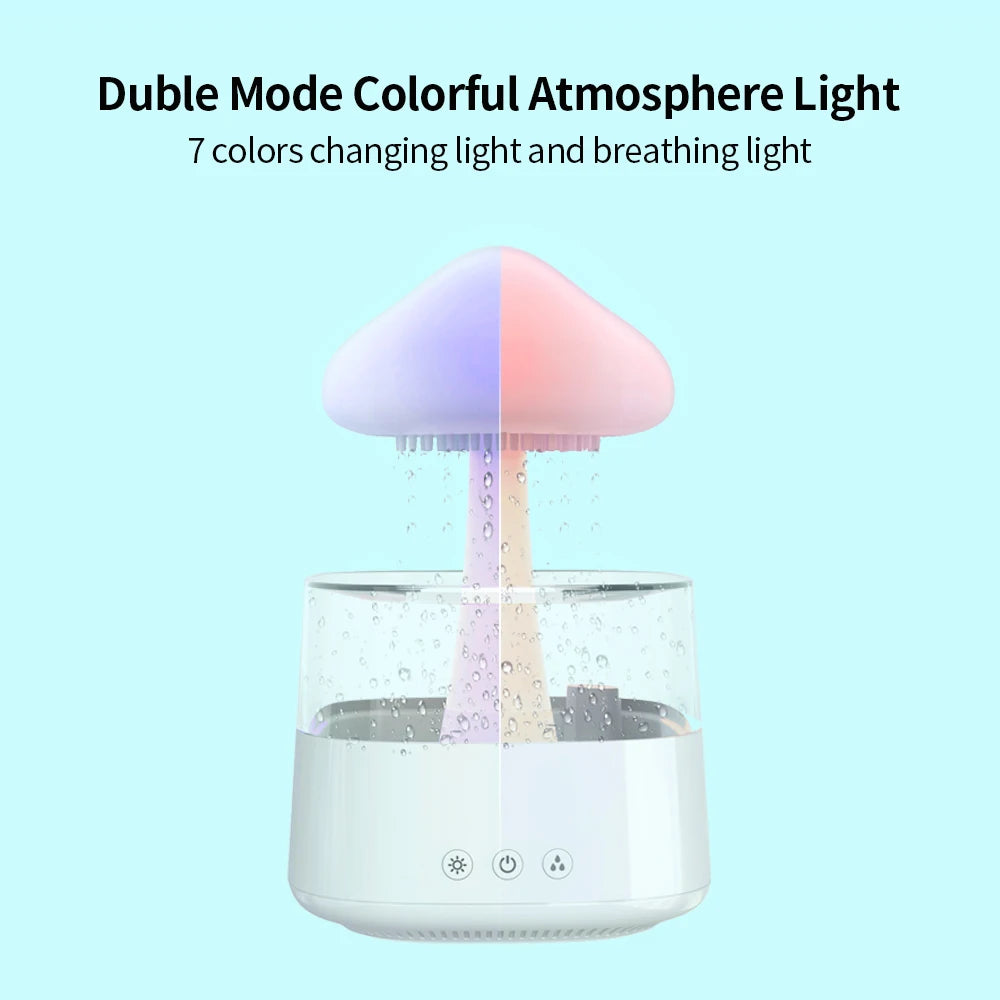Aromatherapy Humidifier - Relax Cloud Rain Diffuser with Colorful Ultrasonic Lamp - ZOOMNSTORE