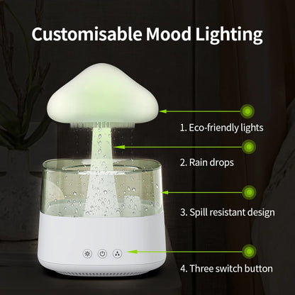 Aromatherapy Humidifier - Relax Cloud Rain Diffuser with Colorful Ultrasonic Lamp - ZOOMNSTORE