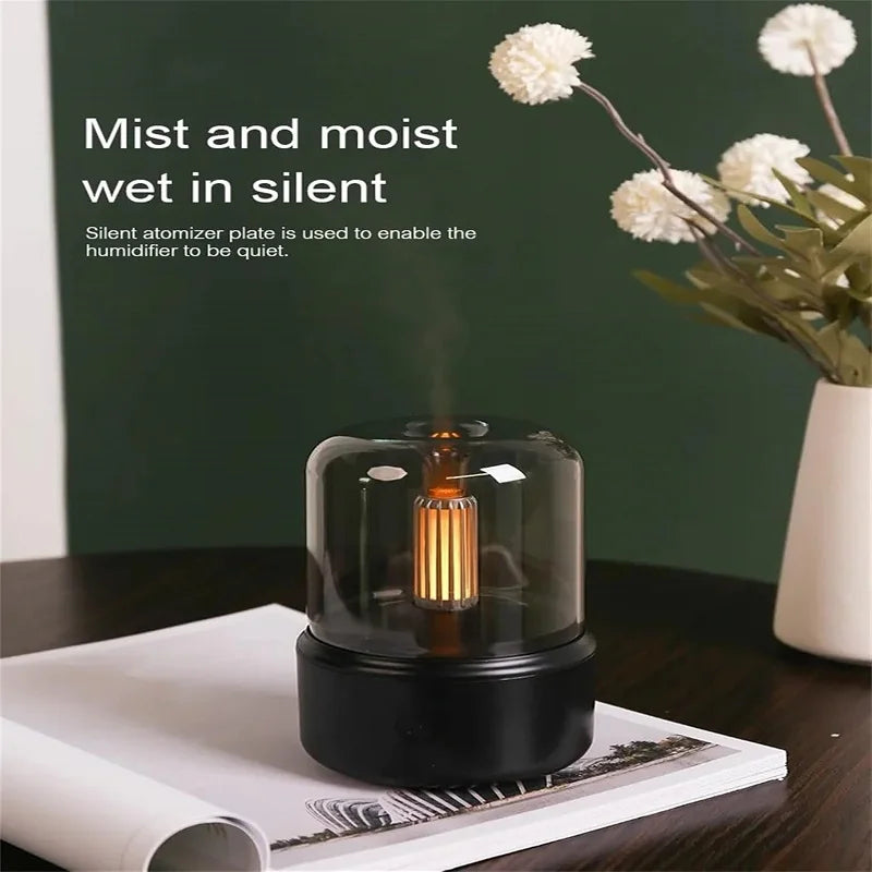 Aromatherapy Humidifier - Ultrasonic USB Air Humidifier with Candlelight Design for Sleep Aid - ZOOMNSTORE