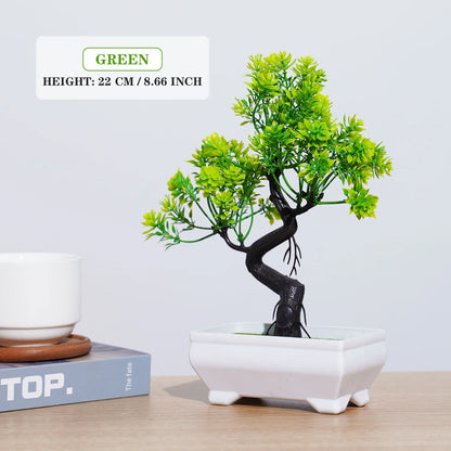 Artificial Bonsai Trees - 4Pcs Fake Potted Plants for Home Office Decor and Gifts - ZOOMNSTORE