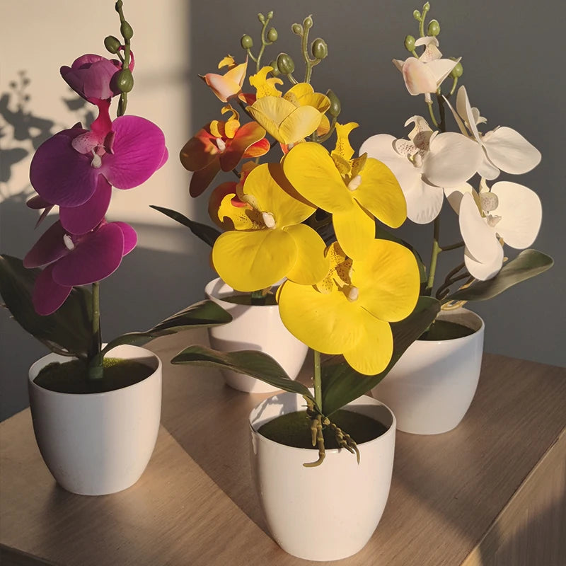 Artificial Butterfly Orchid Plant - Potted Home  Office Decoration - ZOOMNSTORE