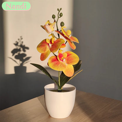 Artificial Butterfly Orchid Plant - Potted Home  Office Decoration - ZOOMNSTORE