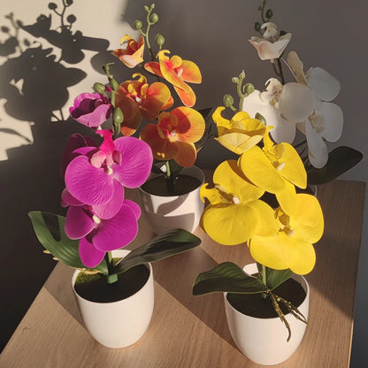 Artificial Butterfly Orchid Plant - Potted Home  Office Decoration - ZOOMNSTORE