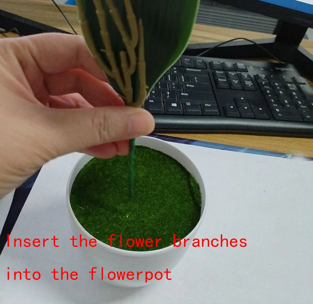 Artificial Butterfly Orchid Plant - Potted Home  Office Decoration - ZOOMNSTORE