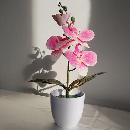 Artificial Butterfly Orchid Plant - Potted Home  Office Decoration - ZOOMNSTORE