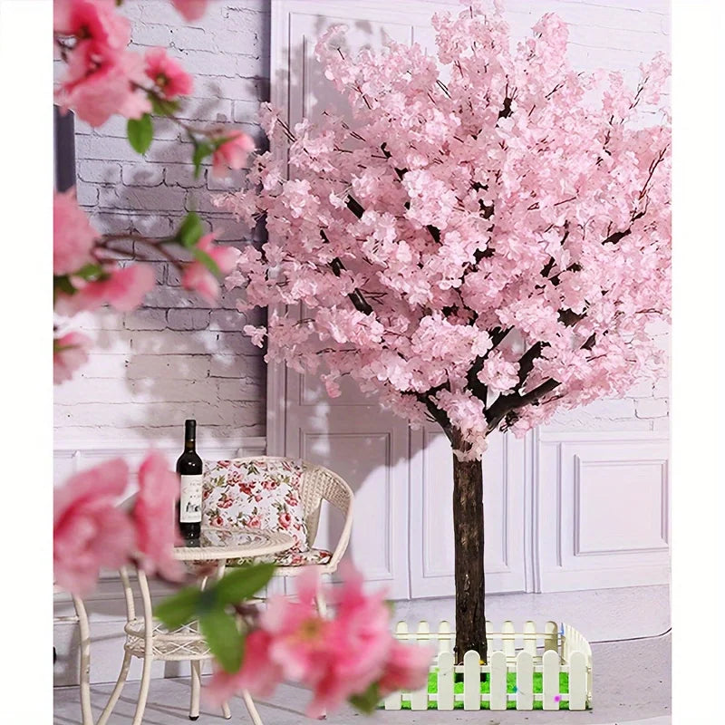 Handmade Pink Cherry Blossom Tree - Artificial IndoorOutdoor Decor for Weddings and Parties - ZOOMNSTORE