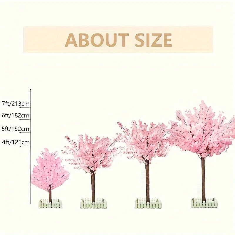 Handmade Pink Cherry Blossom Tree - Artificial IndoorOutdoor Decor for Weddings and Parties - ZOOMNSTORE