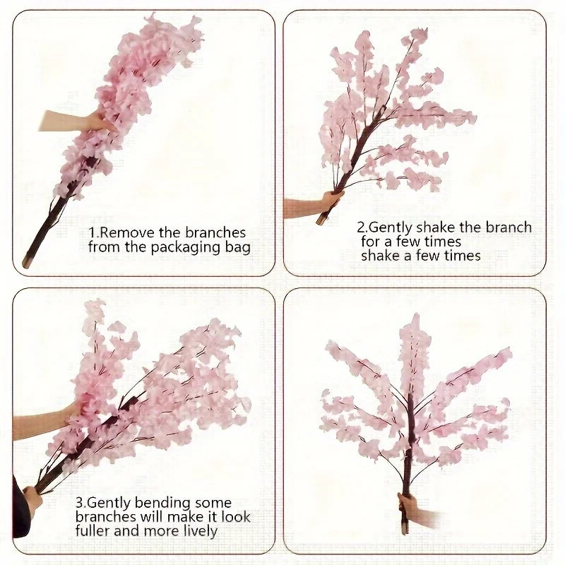 Handmade Pink Cherry Blossom Tree - Artificial IndoorOutdoor Decor for Weddings and Parties - ZOOMNSTORE