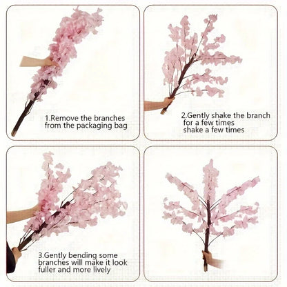 Handmade Pink Cherry Blossom Tree - Artificial IndoorOutdoor Decor for Weddings and Parties - ZOOMNSTORE