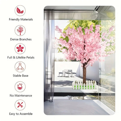 Handmade Pink Cherry Blossom Tree - Artificial IndoorOutdoor Decor for Weddings and Parties - ZOOMNSTORE