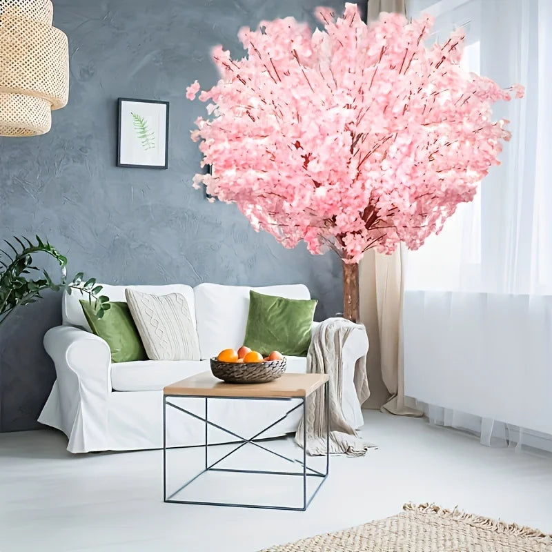 Handmade Pink Cherry Blossom Tree - Artificial IndoorOutdoor Decor for Weddings and Parties - ZOOMNSTORE