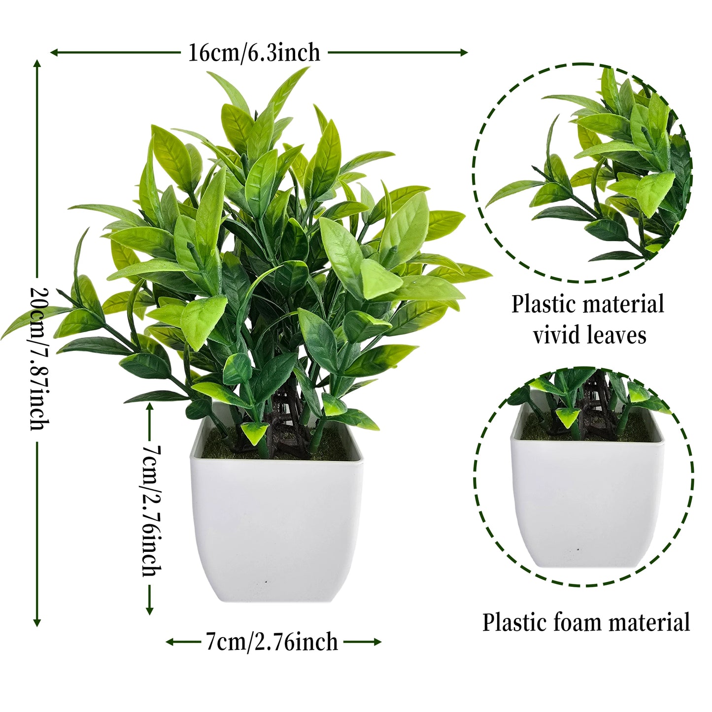 Artificial Christmas Tree - Green Potted DIY Home Decor for Weddings Birthdays and Xmas - ZOOMNSTORE