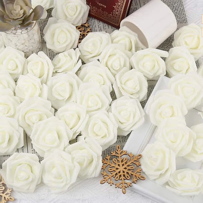 Artificial Foam Rose Flowers - PE Fake Floral Decor for Home Weddings  Holidays - ZOOMNSTORE