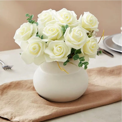 Artificial Foam Rose Flowers - PE Fake Floral Decor for Home Weddings  Holidays - ZOOMNSTORE