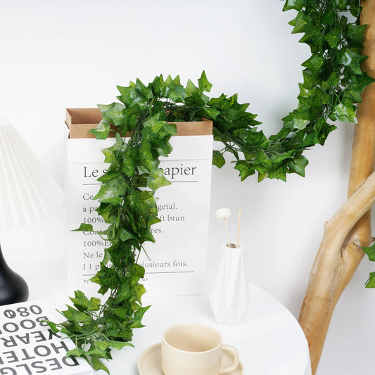 Artificial Green Ivy Leaf Garland - 21M Hanging Vine for Home Decor Wedding Party DIY - ZOOMNSTORE