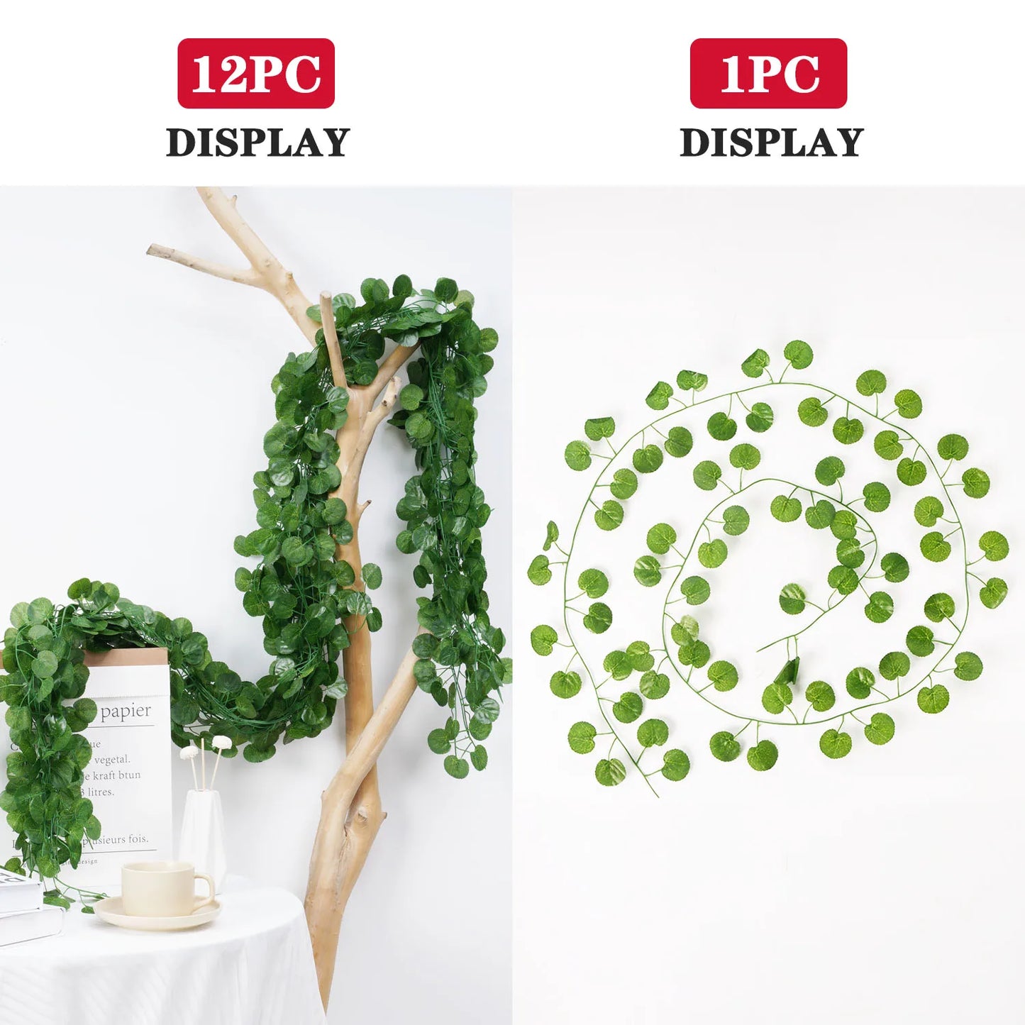 Artificial Green Ivy Leaf Garland - 21M Hanging Vine for Home Decor Wedding Party DIY - ZOOMNSTORE