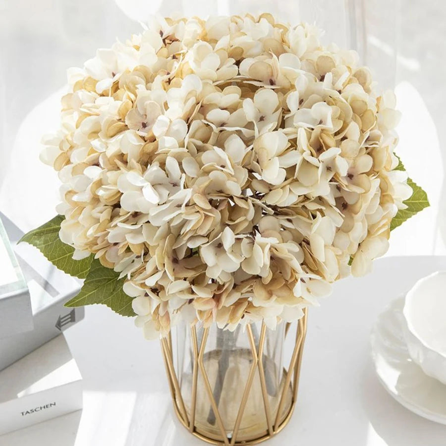Artificial Silk Hydrangea Flowers - Home Decor Wedding Bouquet DIY Decoration - ZOOMNSTORE