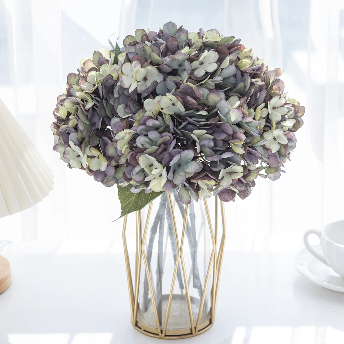 Artificial Silk Hydrangea Flowers - Home Decor Wedding Bouquet DIY Decoration - ZOOMNSTORE