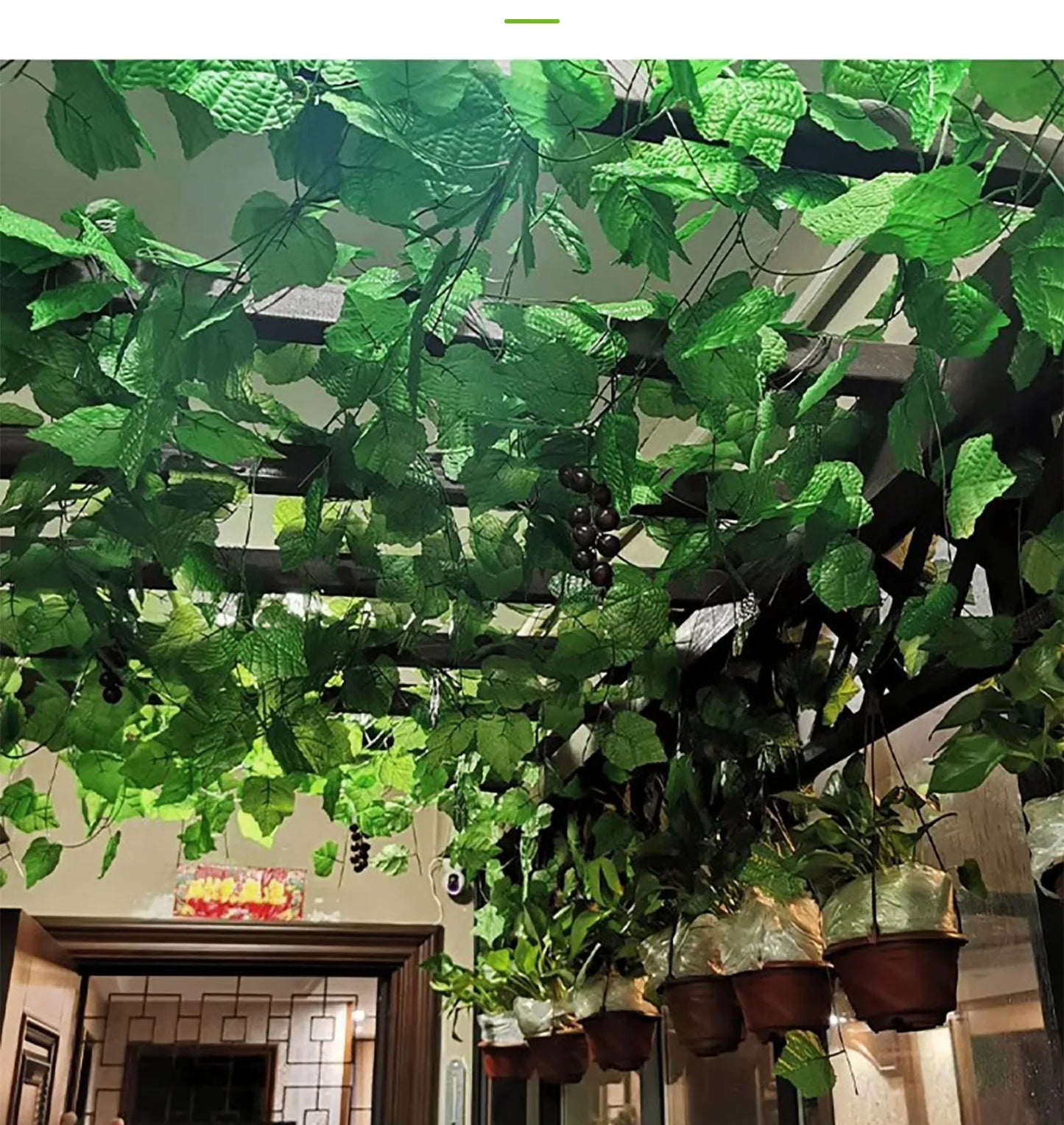 Artificial Green Ivy Leaf Garland - 21M Hanging Vine for Home Decor Wedding Party DIY - ZOOMNSTORE