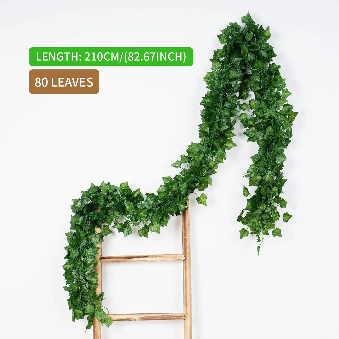 Artificial Green Ivy Leaf Garland - 21M Hanging Vine for Home Decor Wedding Party DIY - ZOOMNSTORE