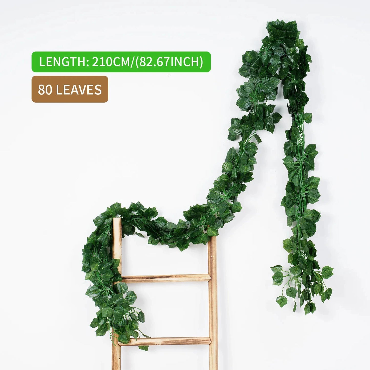 Artificial Green Ivy Leaf Garland - 21M Hanging Vine for Home Decor Wedding Party DIY - ZOOMNSTORE