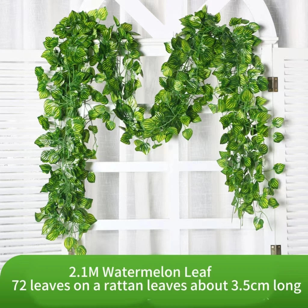Artificial Green Ivy Leaf Garland - 21M Hanging Vine for Home Decor Wedding Party DIY - ZOOMNSTORE