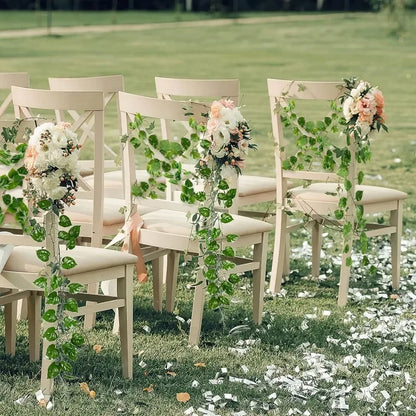 Artificial Ivy Leaf Garland - Green Rattan Vine for Home Decor Weddings and Parties - ZOOMNSTORE