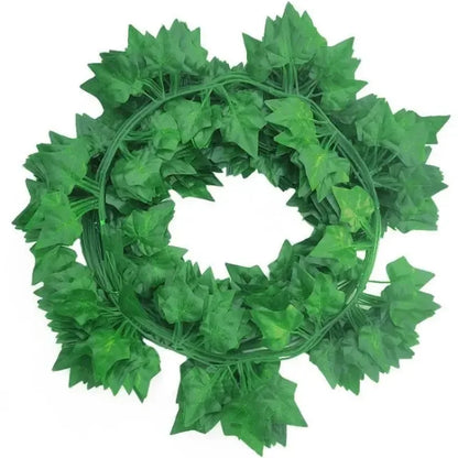Artificial Ivy Leaf Garland - Green Rattan Vine for Home Decor Weddings and Parties - ZOOMNSTORE