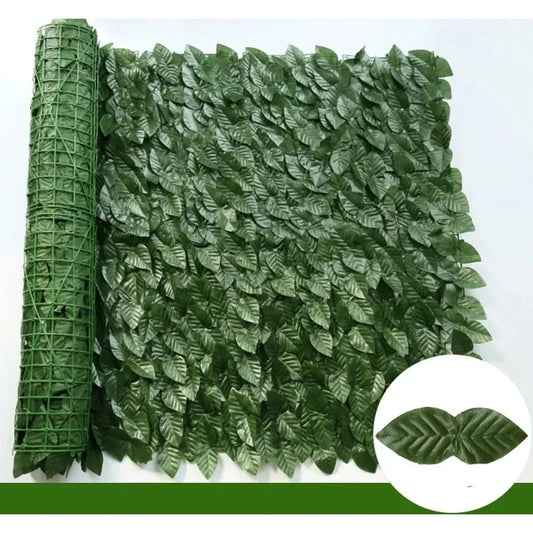 Artificial Ivy Privacy Fence Panels - Green Leaf Outdoor Decoration 1x3m - ZOOMNSTORE