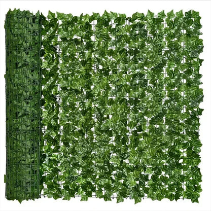 Artificial Ivy Privacy Fence Panels - Green Leaf Outdoor Decoration 1x3m - ZOOMNSTORE