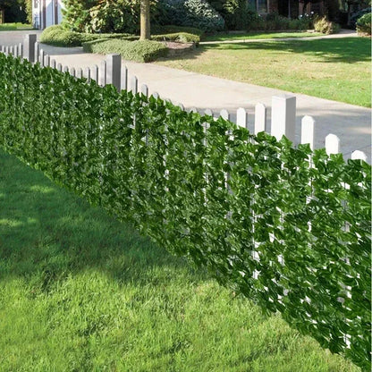 Artificial Ivy Privacy Fence Panels - Green Leaf Outdoor Decoration 1x3m - ZOOMNSTORE