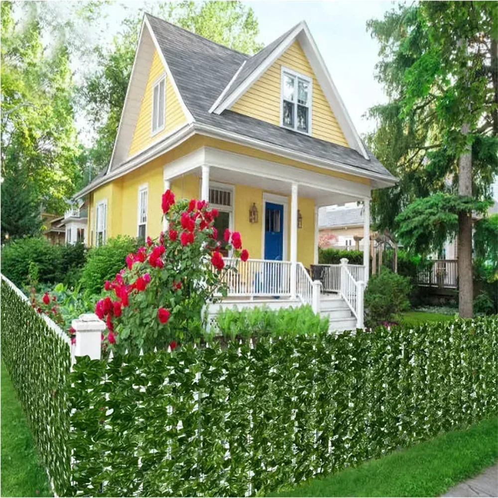 Artificial Ivy Privacy Fence Panels - Green Leaf Outdoor Decoration 1x3m - ZOOMNSTORE