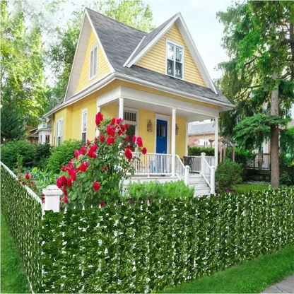 Artificial Ivy Privacy Fence Panels - Green Leaf Outdoor Decoration 1x3m - ZOOMNSTORE