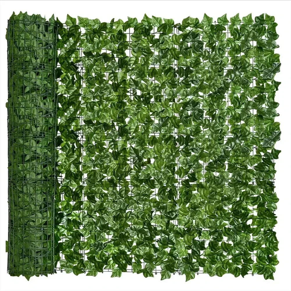 Artificial Ivy Privacy Fence Panels - Green Leaf Outdoor Decoration 1x3m - ZOOMNSTORE