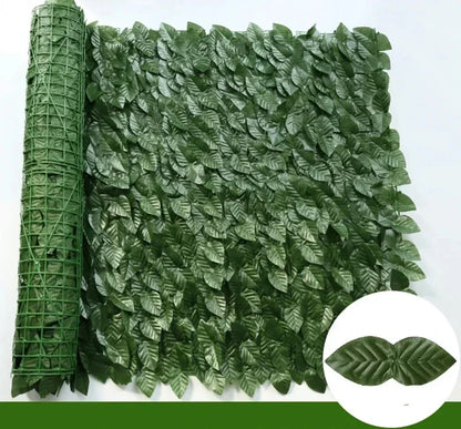 Artificial Ivy Privacy Fence Panels - Green Leaf Outdoor Decoration 1x3m - ZOOMNSTORE