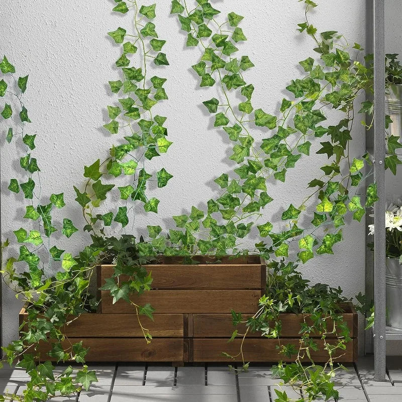 Artificial Ivy Leaf Garland - Green Rattan Vine for Home Decor Weddings and Parties - ZOOMNSTORE