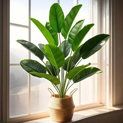 Large Tropical Palm Tree - 18 Leaves Artificial Banana Plant for Home Garden Decor - ZOOMNSTORE